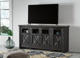 Bay Furniture Gallery - Ashley Furniture - Tyler Creek 74" TV Stand - 74" / Black/Gray - W736-68