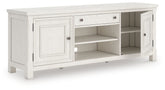 Bay Furniture Gallery - Ashley Furniture - Robbinsdale 72" TV Stand - 72" / Antique White - W742-68