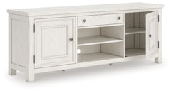 Bay Furniture Gallery - Ashley Furniture - Robbinsdale 72" TV Stand - 72" / Antique White - W742-68
