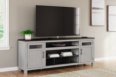 Bay Furniture Gallery - Ashley Furniture - Darborn 88" TV Stand - 88" / Gray/Brown - W796-68