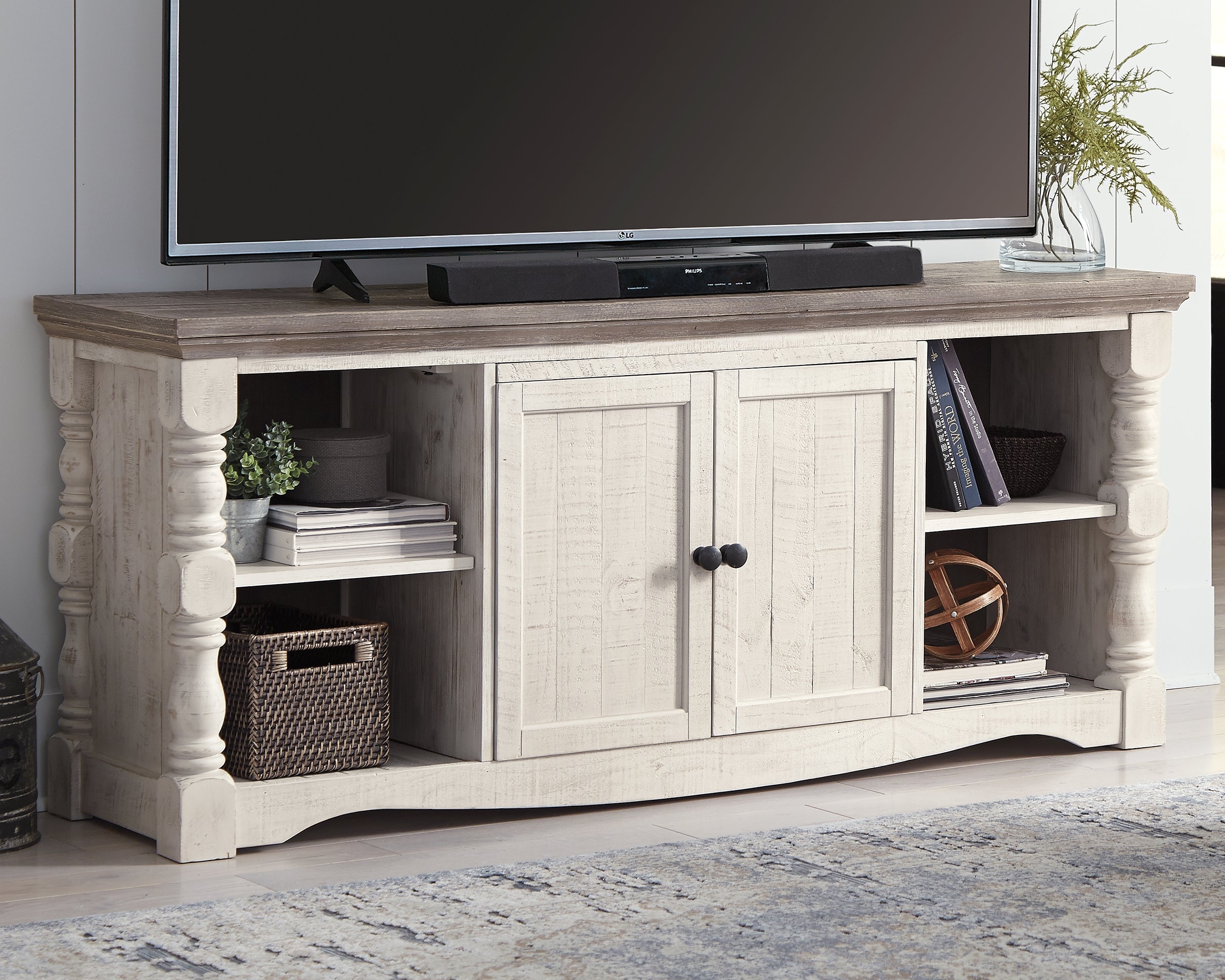 Bay Furniture Gallery - Ashley Furniture - Havalance 67" TV Stand - 67" / Two-tone - W814-30