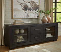 Bay Furniture Gallery - Ashley Furniture - Galliden 80" TV Stand - 80" / Black - W841-168