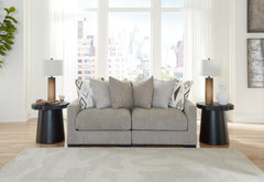 Bay Furniture Gallery - Ashley Furniture - Aslan Court Sectional - RAF 6-Piece Sectional with Chaise / Flax - 20305S8