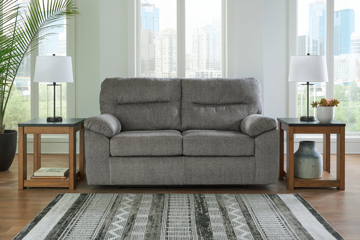 Bay Furniture Gallery - Ashley Furniture - Bindura Living Room - Glider Loveseat / Mineral - 3030578