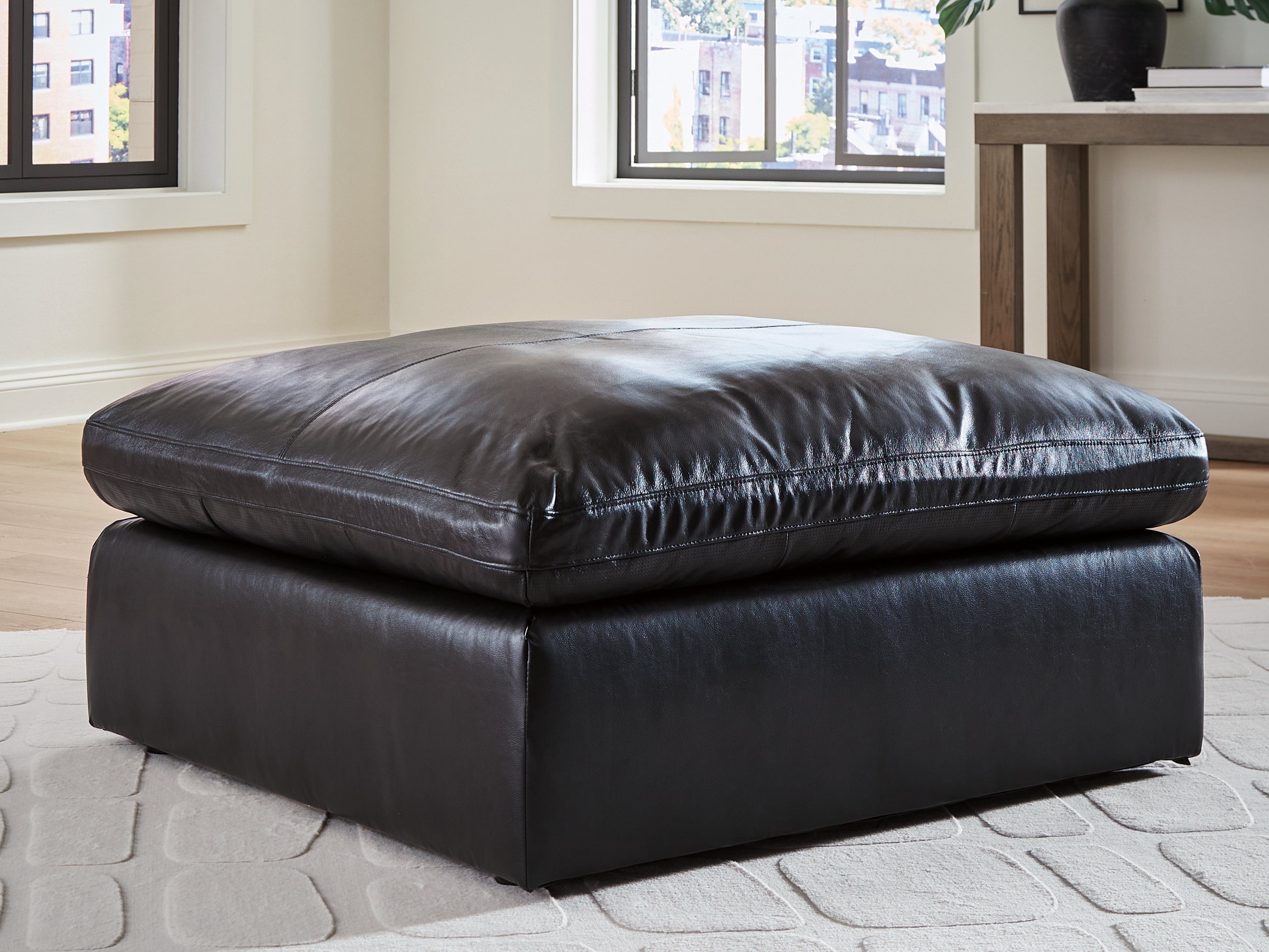 Bay Furniture Gallery - Ashley Furniture - Emilia Sectional - Oversized Accent Ottoman / Black - 3090208