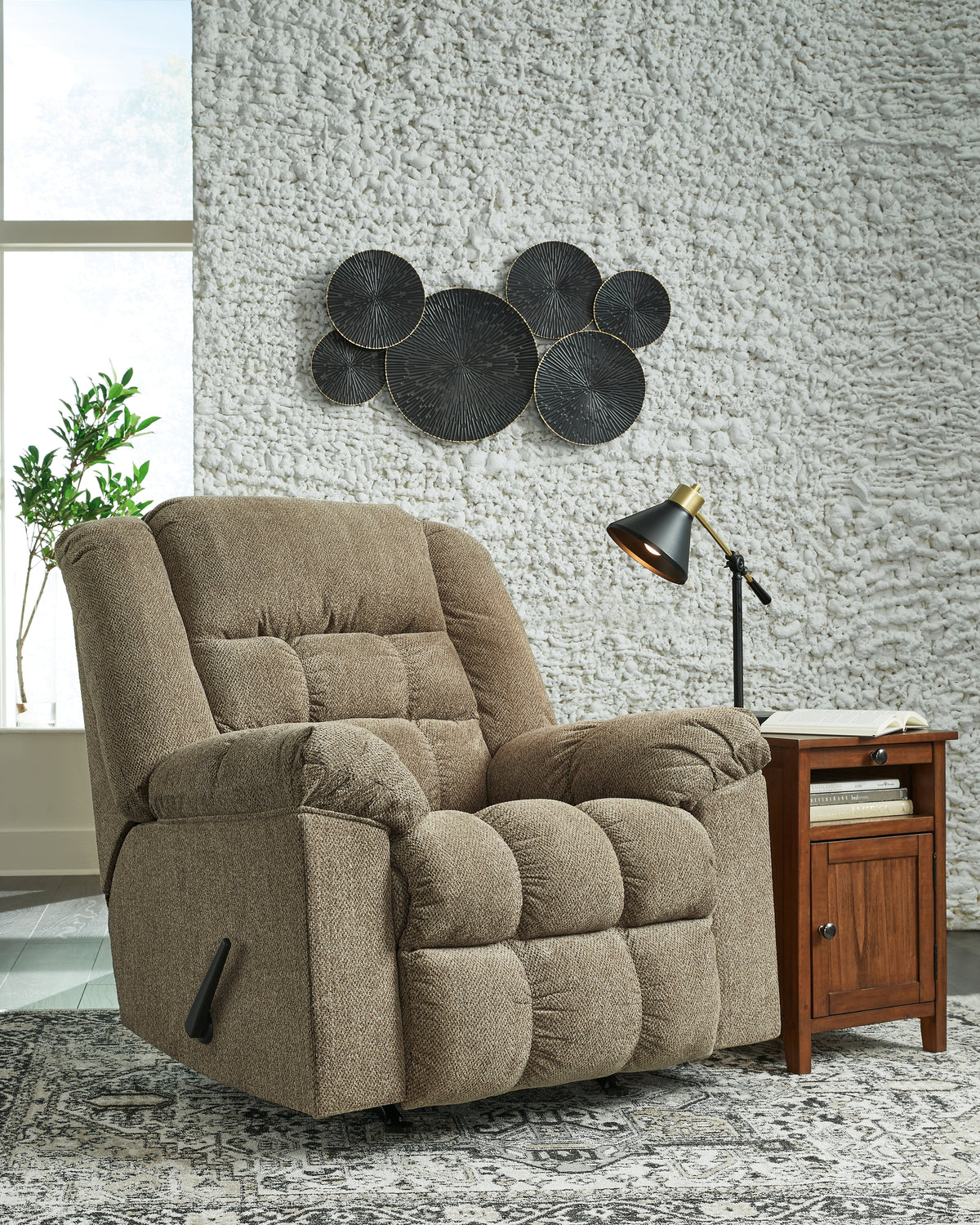 Bay Furniture Gallery - Ashley Furniture - Kegler Living Room - Rocker Recliner / Putty - 4450425
