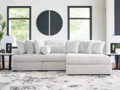 Bay Furniture Gallery - Ashley Furniture - Cuddle Plush Sectional - RAF 10-Piece Sectional / Arctic - PC59106S10