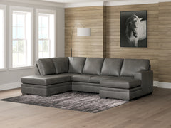 Bay Furniture Gallery - Ashley Furniture - Lofton-Pike Sectional - RAF 2-Piece Sectional with Chaise / Shadow - PC61610S2