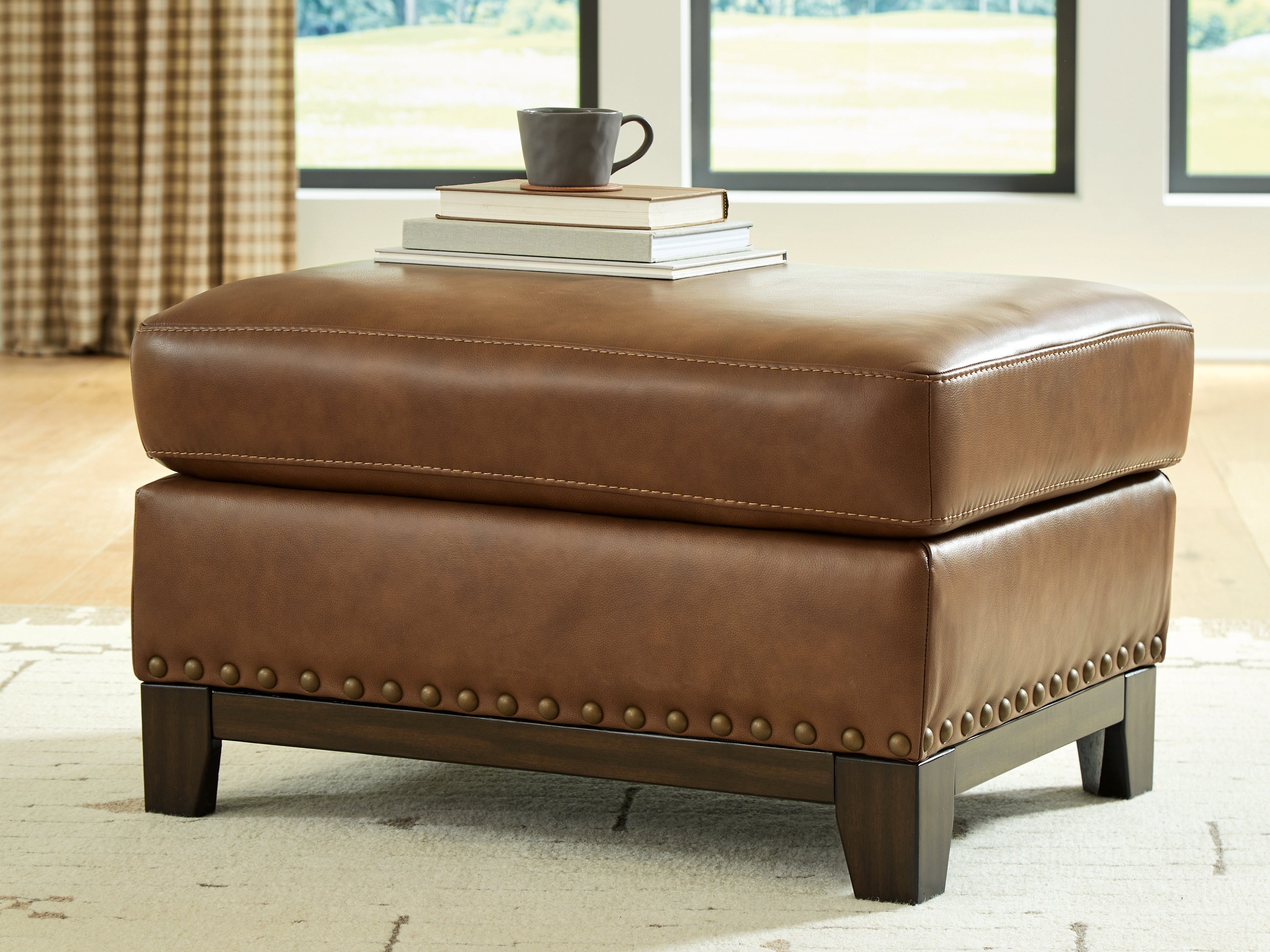 Bay Furniture Gallery - Ashley Furniture - Saonara Living Room - Ottoman / Amber - PC7310914