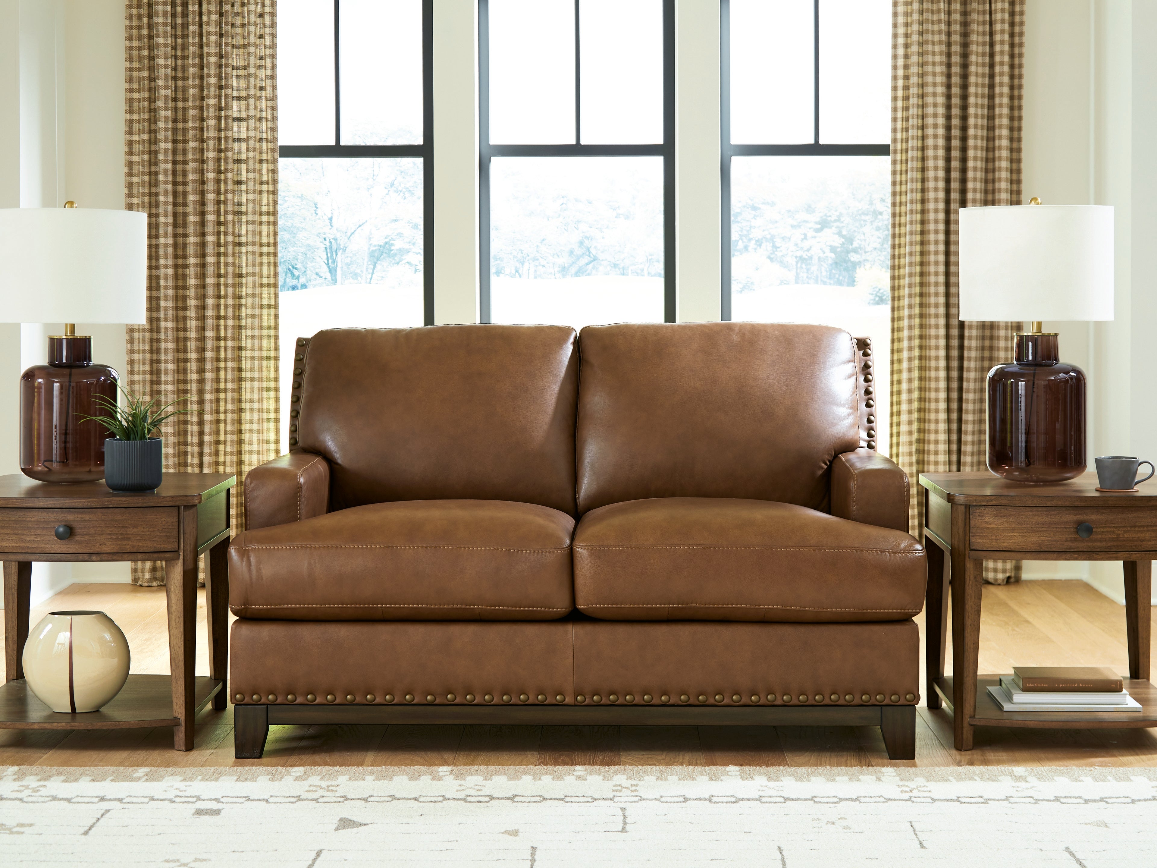 Bay Furniture Gallery - Ashley Furniture - Saonara Living Room - Loveseat / Amber - PC7310935