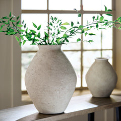 Bay Furniture Gallery - Ashley Furniture - Hannela Vase - Vase / Antique Tan - A2000514