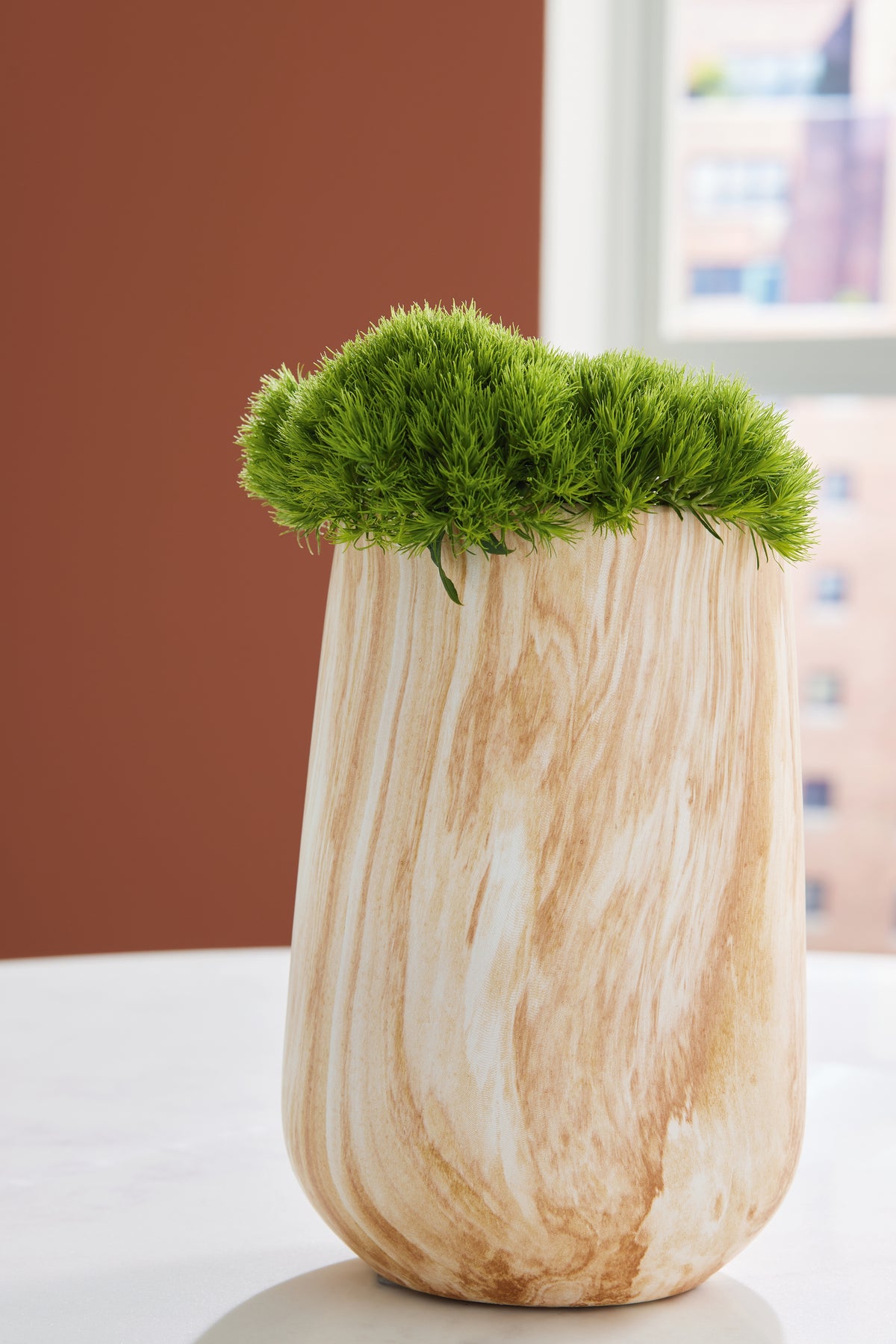 Bay Furniture Gallery - Ashley Furniture - Cammen Vase - Vase / Tan/White - A2000646