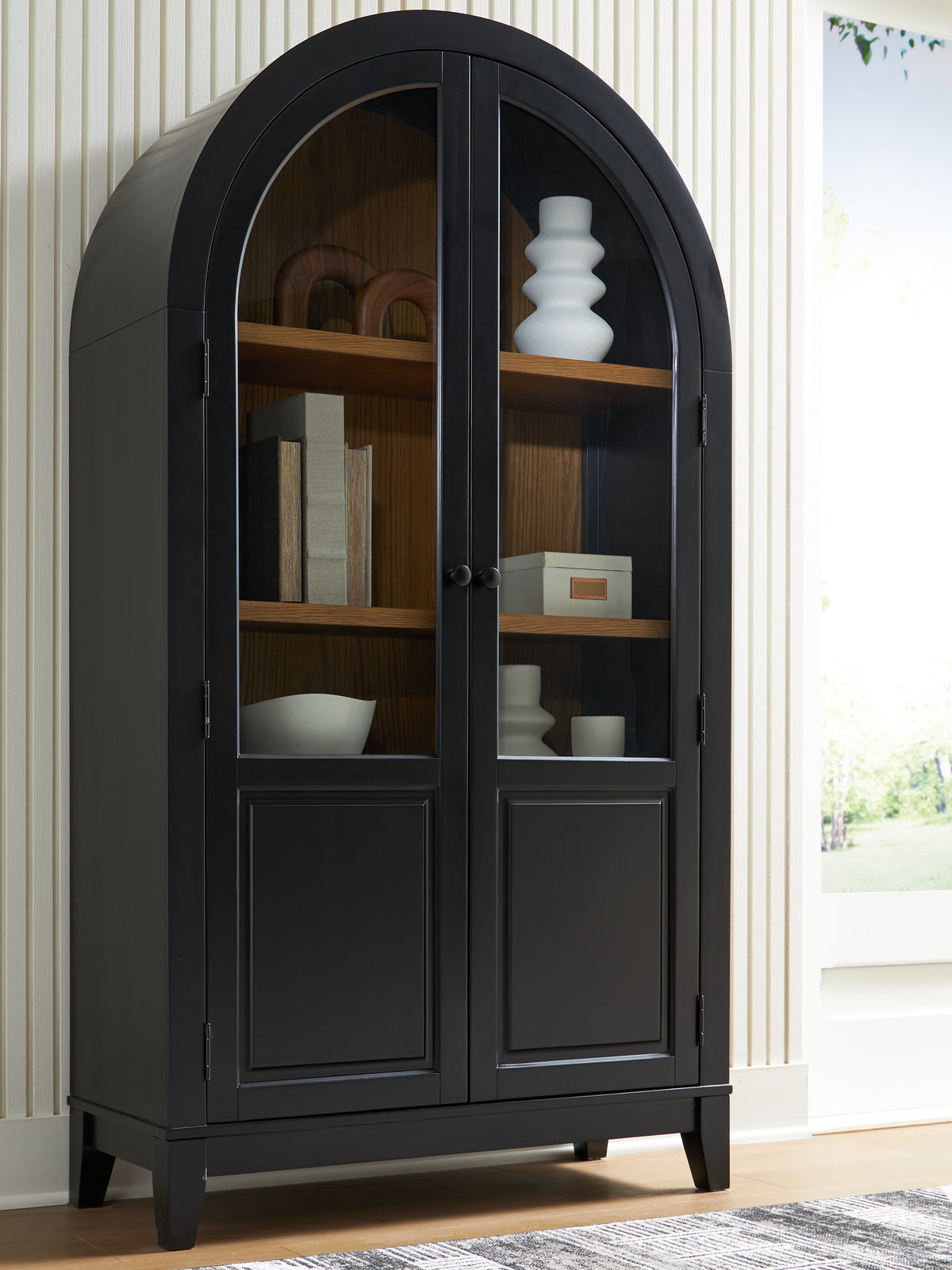 Bay Furniture Gallery - Ashley Furniture - Dagandale Accent Cabinet - Accent Cabinet / Natural/Black - A4000705