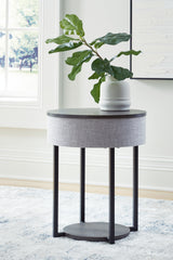 Bay Furniture Gallery - Ashley Furniture - Sethlen Accent Table with Speaker - Accent Table with Speaker / Gray/Black - A4000641