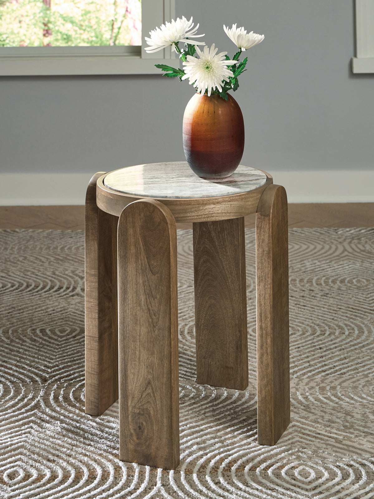 Bay Furniture Gallery - Ashley Furniture - Gavrilley Accent Table - Accent Table / Gray/White/Brown - A4000722