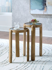 Bay Furniture Gallery - Ashley Furniture - Jossor Accent Table (Set of 2) - Accent Table Set (Set of 2) / Light Brown - A4000726