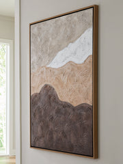 Bay Furniture Gallery - Ashley Furniture - Fanthorne Wall Decor - Wall Art / Tan/Brown/White - A8000500