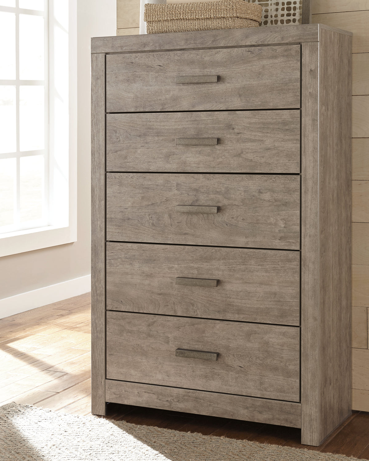 Bay Furniture Gallery - Ashley Furniture - Culverbach Bedroom - Two Drawer Night Stand / Gray - B070-92