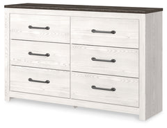 Bay Furniture Gallery - Ashley Furniture - Gerridan Bedroom - Dresser and Mirror / White/Gray - B1190B1