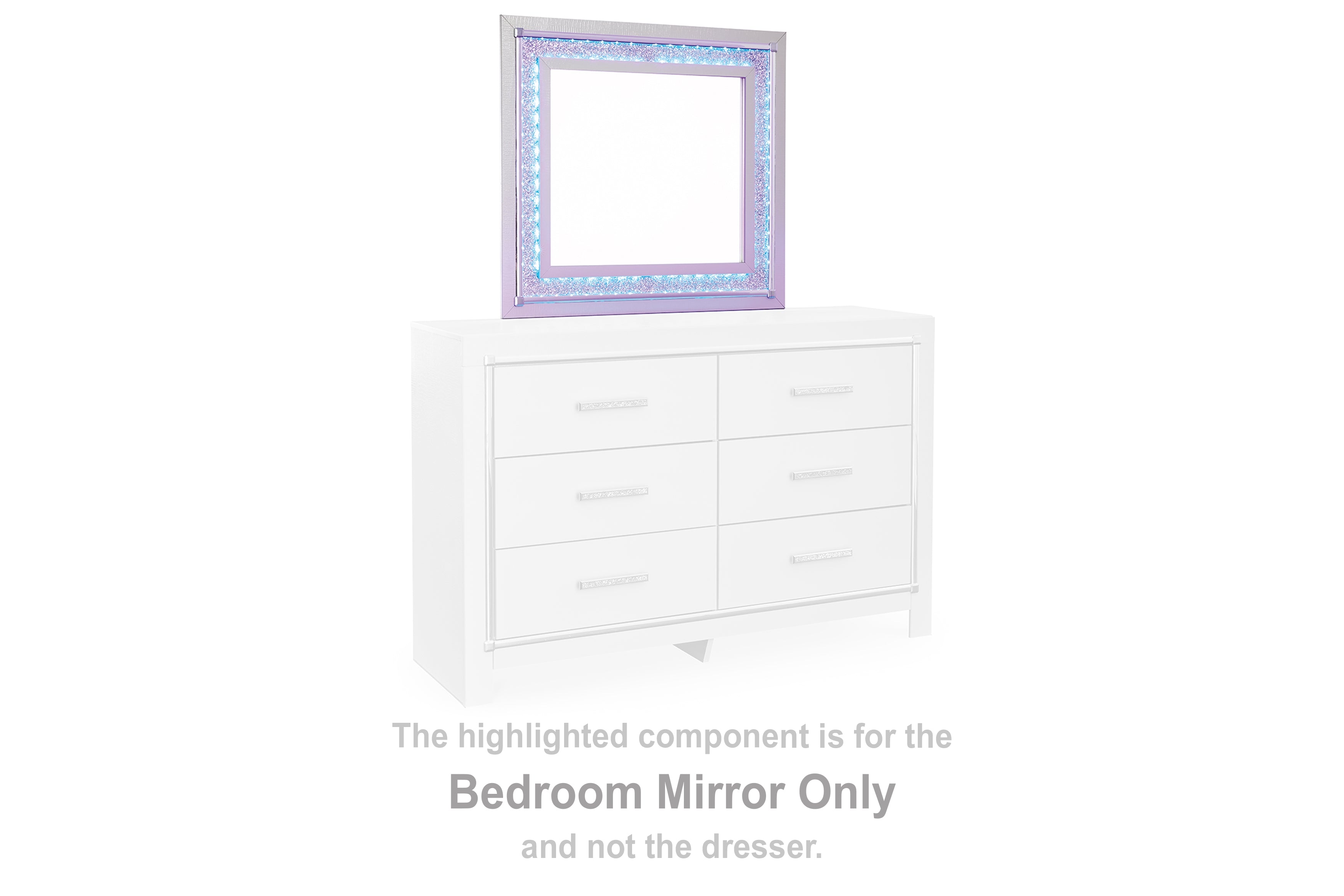 Bay Furniture Gallery - Ashley Furniture - Zyniden Bedroom - Bedroom Mirror / Silver - B2114-36