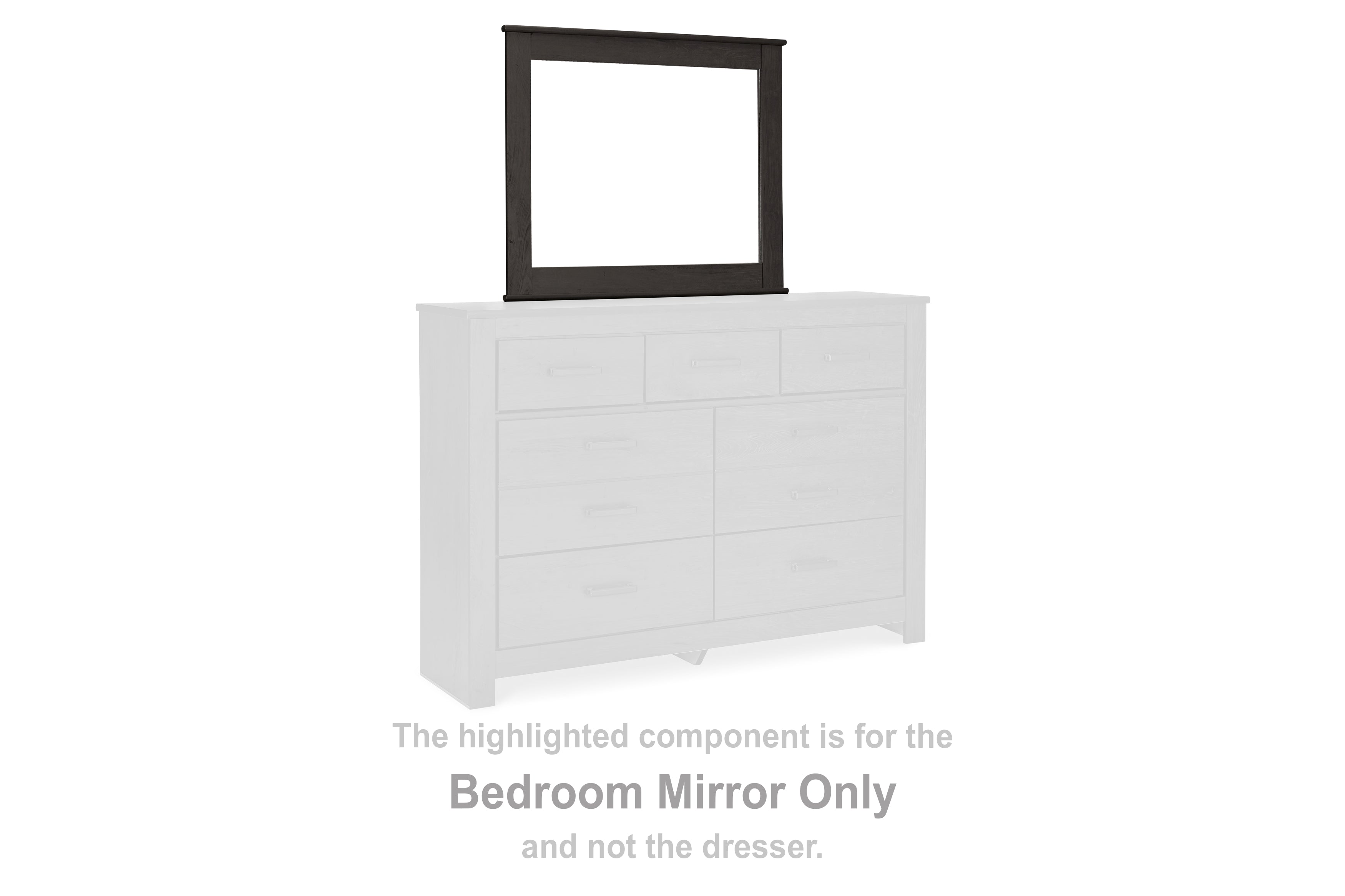 Bay Furniture Gallery - Ashley Furniture - Brinxton Bedroom - Bedroom Mirror / Charcoal - B249-36