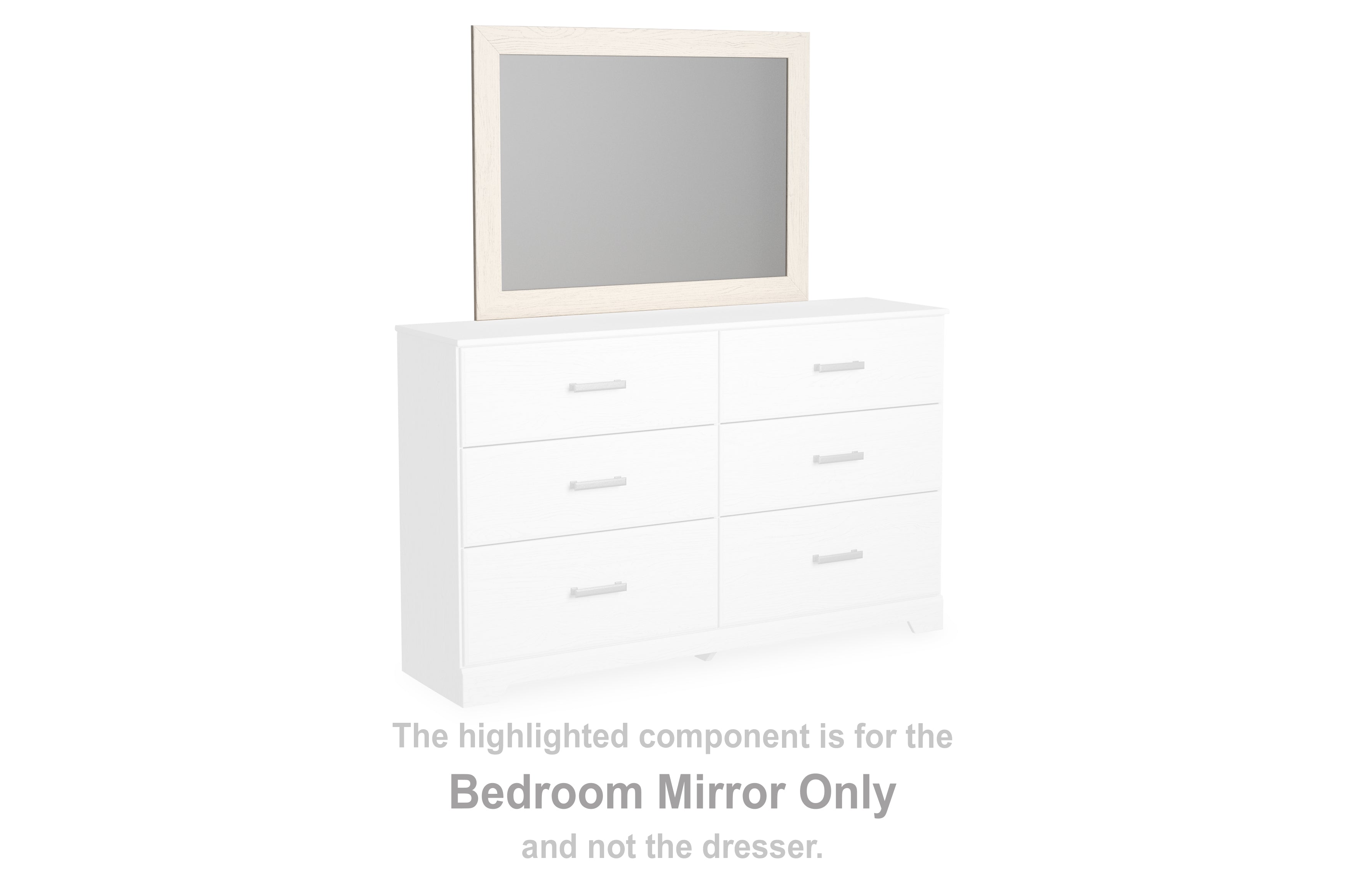 Bay Furniture Gallery - Ashley Furniture - Stelsie Bedroom - Bedroom Mirror / White - B2588-36