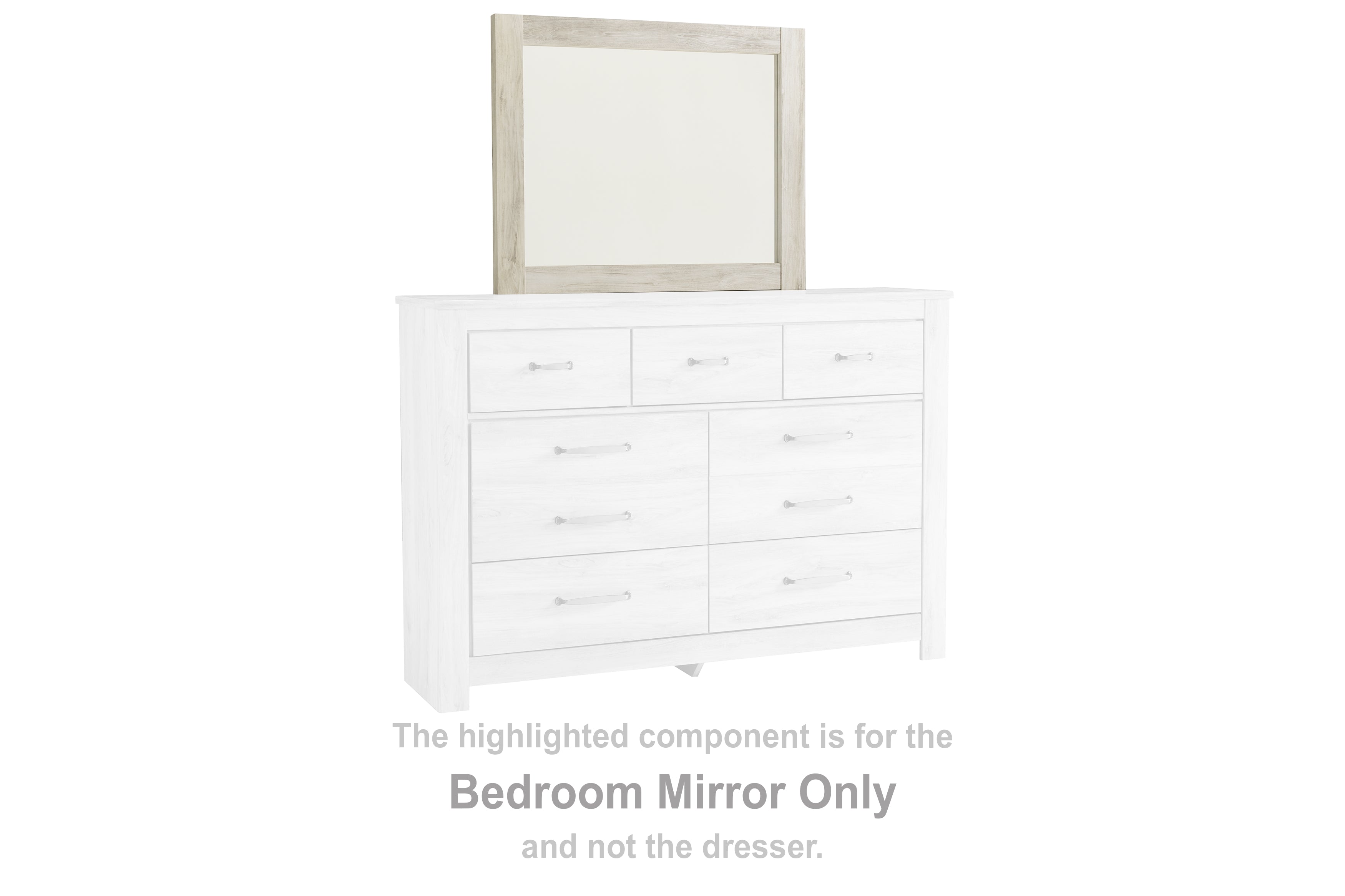Bay Furniture Gallery - Ashley Furniture - Bellaby Bedroom - Bedroom Mirror / Whitewash - B331-36