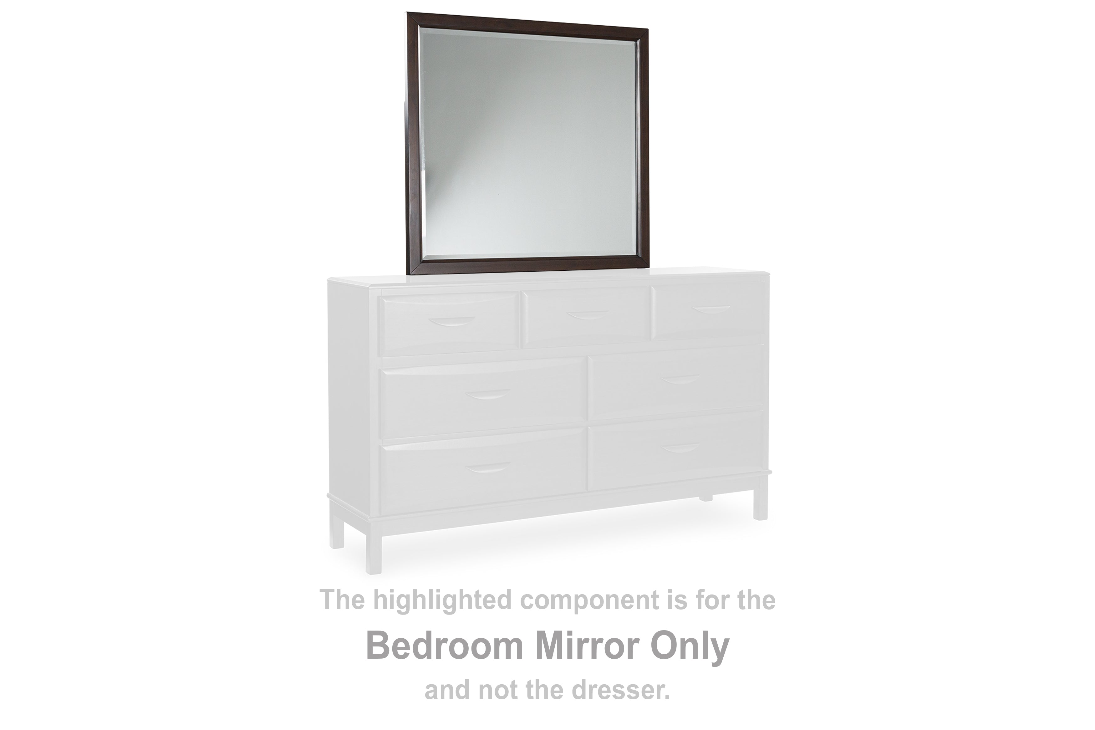 Bay Furniture Gallery - Ashley Furniture - Vanmore Bedroom - Bedroom Mirror / Dark Brown - B479-36