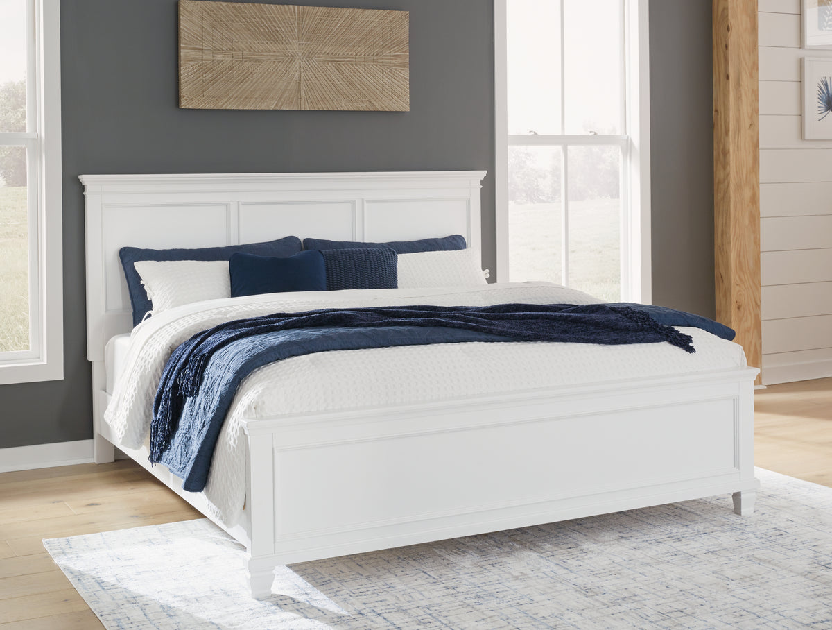 Bay Furniture Gallery - Ashley Furniture - Fortman Bedroom - Queen Panel Storage Bed / White - B680B20