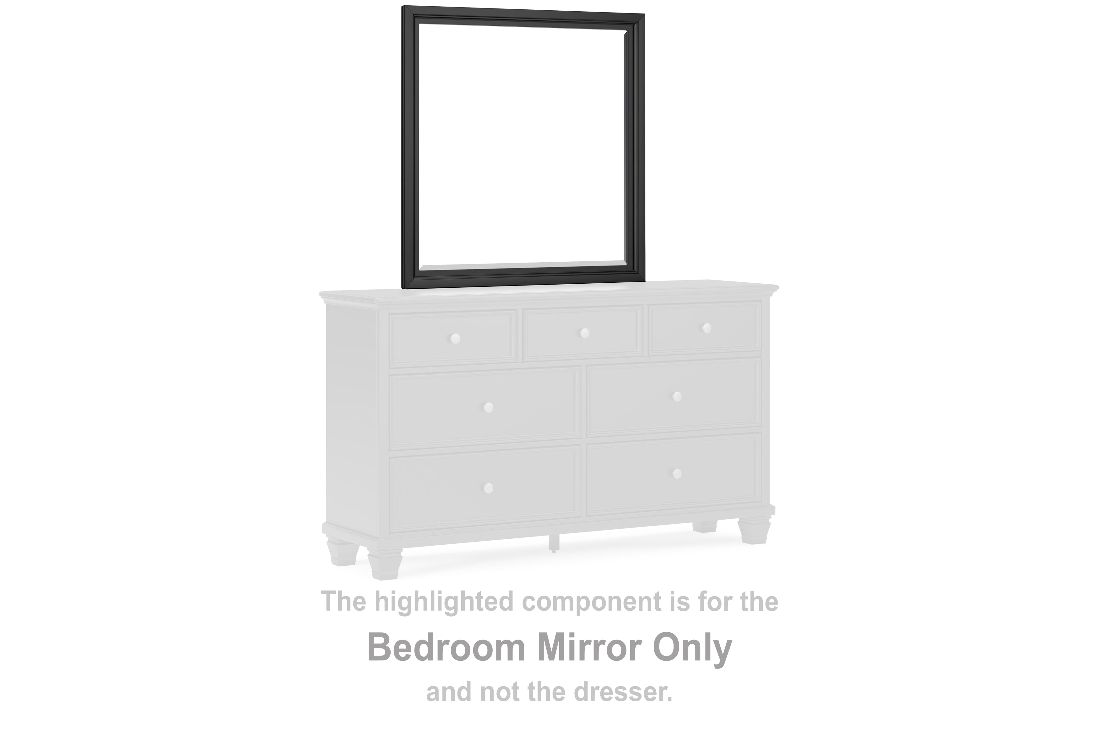 Bay Furniture Gallery - Ashley Furniture - Lanolee Bedroom - Bedroom Mirror / Black - B687-36
