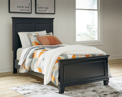 Bay Furniture Gallery - Ashley Furniture - Lanolee Bedroom - Twin Panel Storage Bed / Black - B687B21