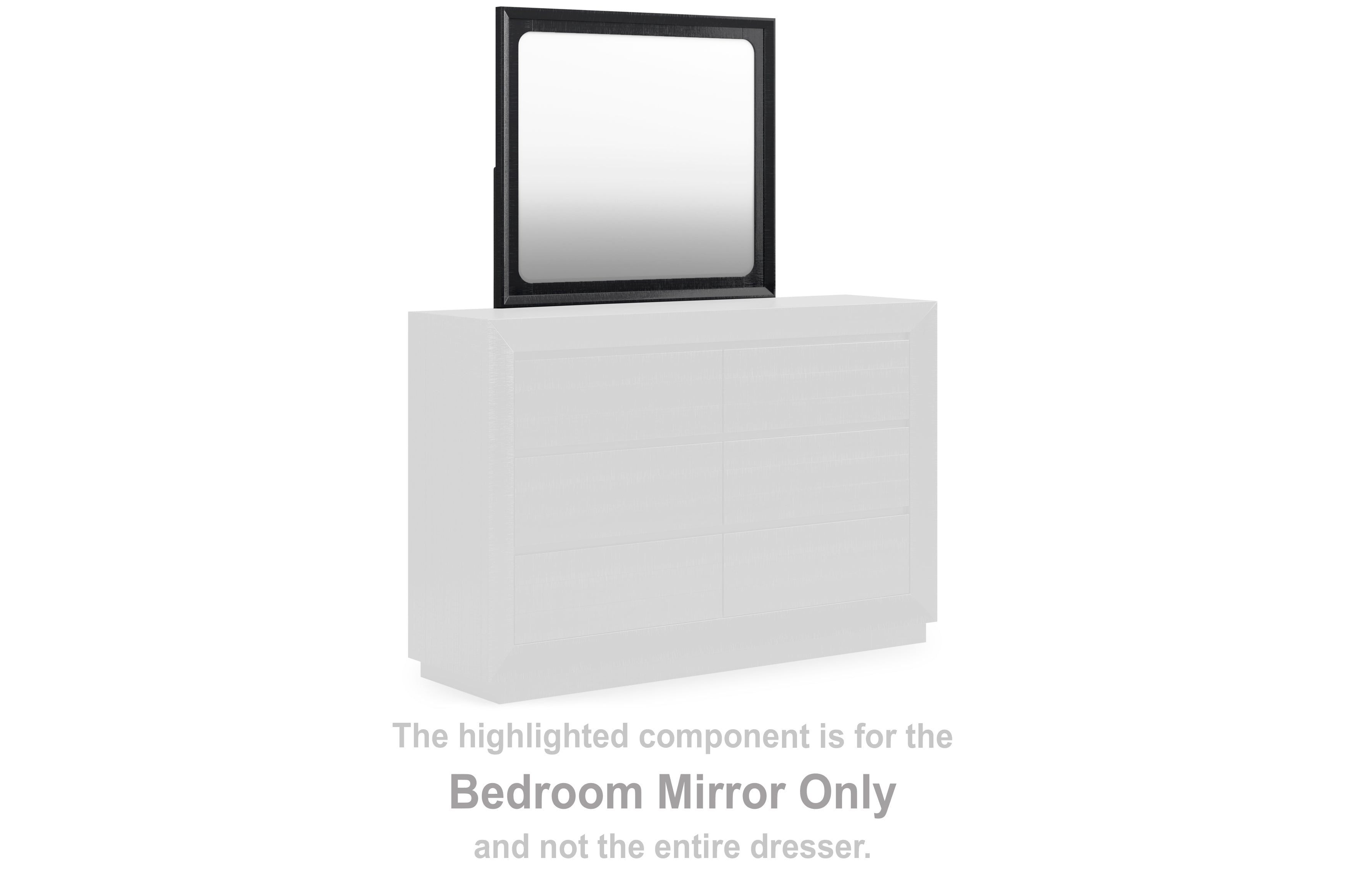 Bay Furniture Gallery - Ashley Furniture - Londer Bedroom - Bedroom Mirror / Black - B768-36