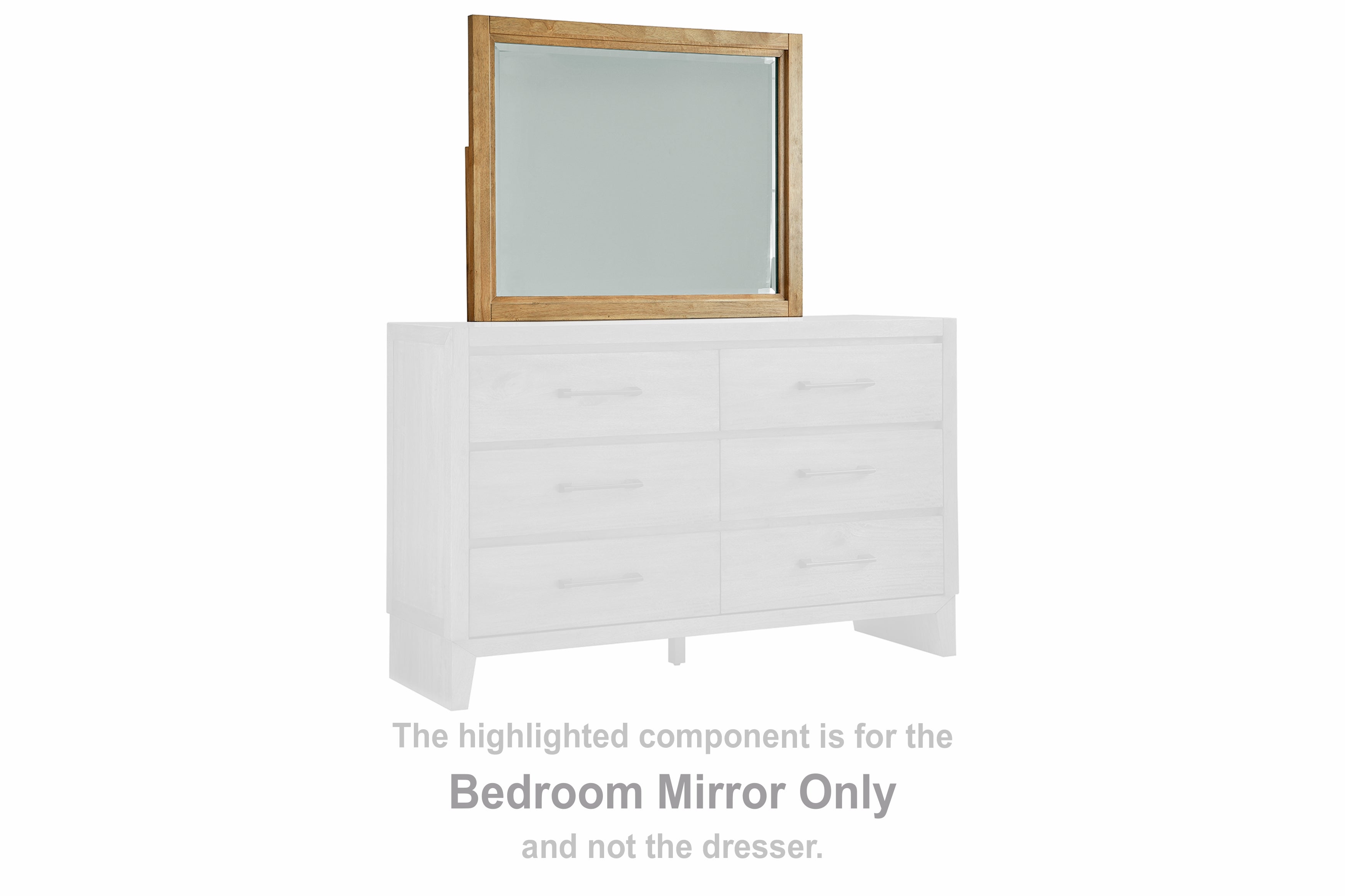 Bay Furniture Gallery - Ashley Furniture - Sherbana Bedroom - Bedroom Mirror / Light Brown - B833-36