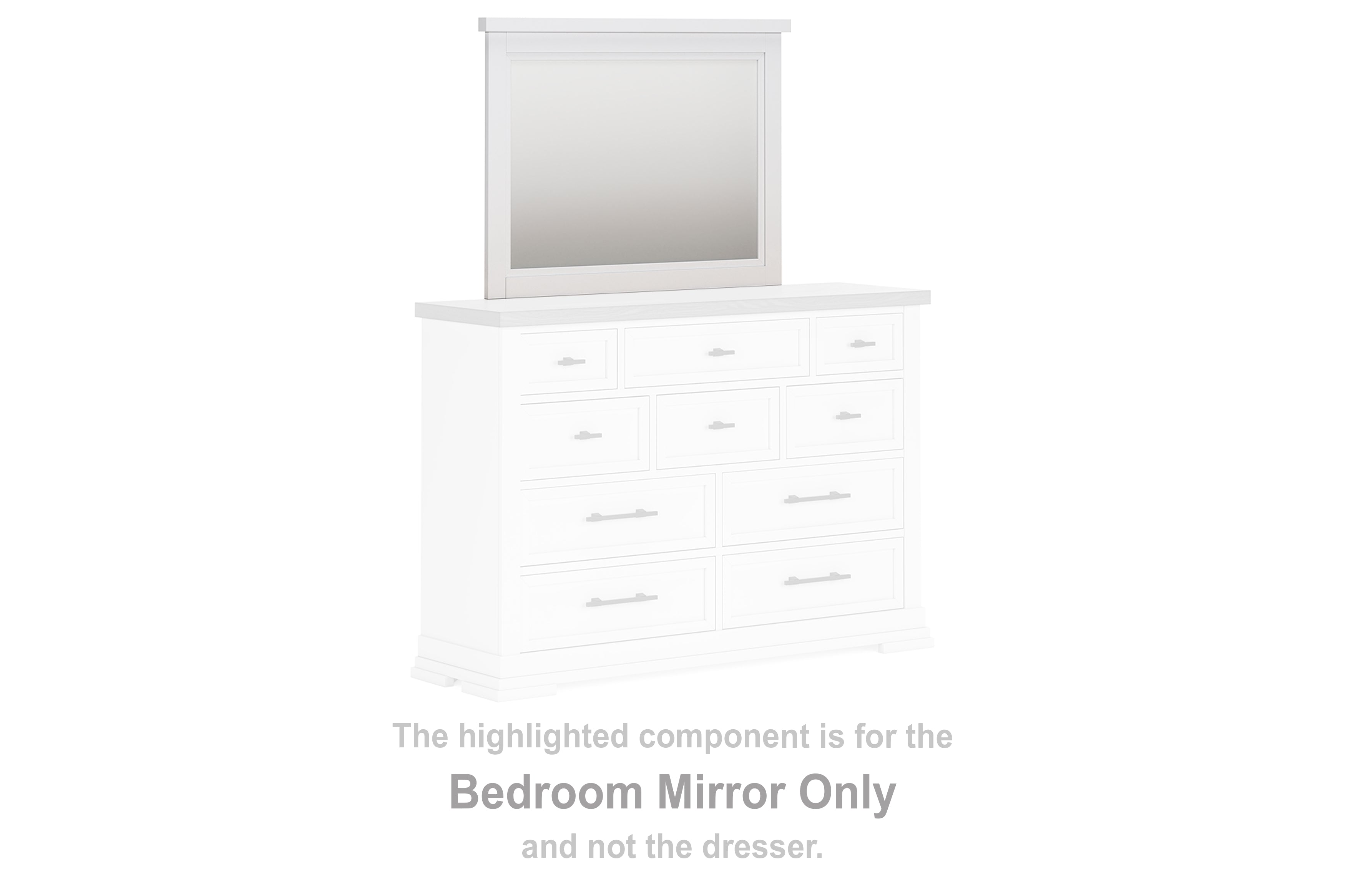 Bay Furniture Gallery - Ashley Furniture - Ashbryn Bedroom - Bedroom Mirror / White/Natural - B844-36