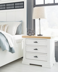 Bay Furniture Gallery - Ashley Furniture - Ashbryn Bedroom - California King Panel Storage Bed / White/Natural - B844B5