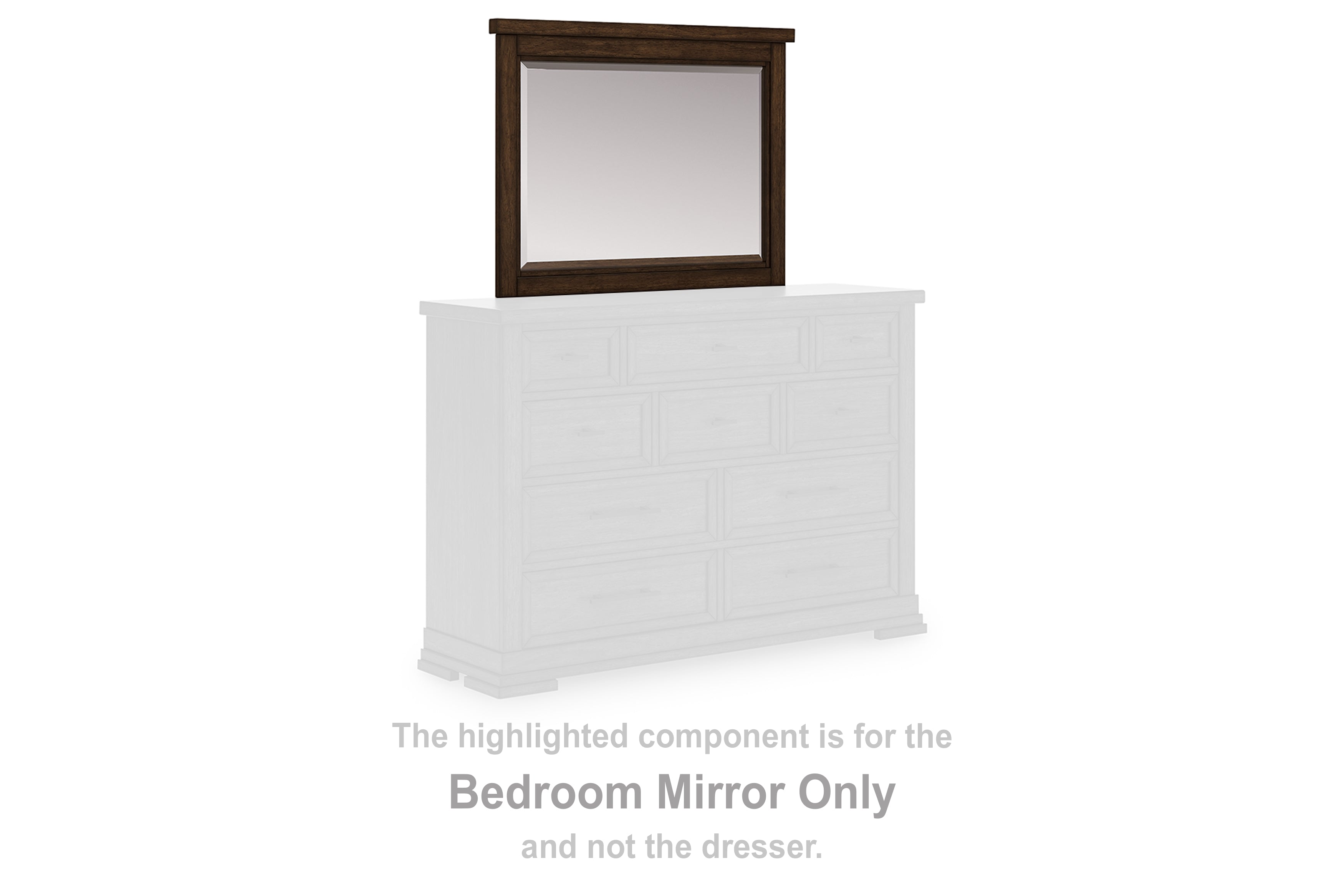 Bay Furniture Gallery - Ashley Furniture - Taffenbrook Bedroom - Bedroom Mirror / Medium Brown - B849-36