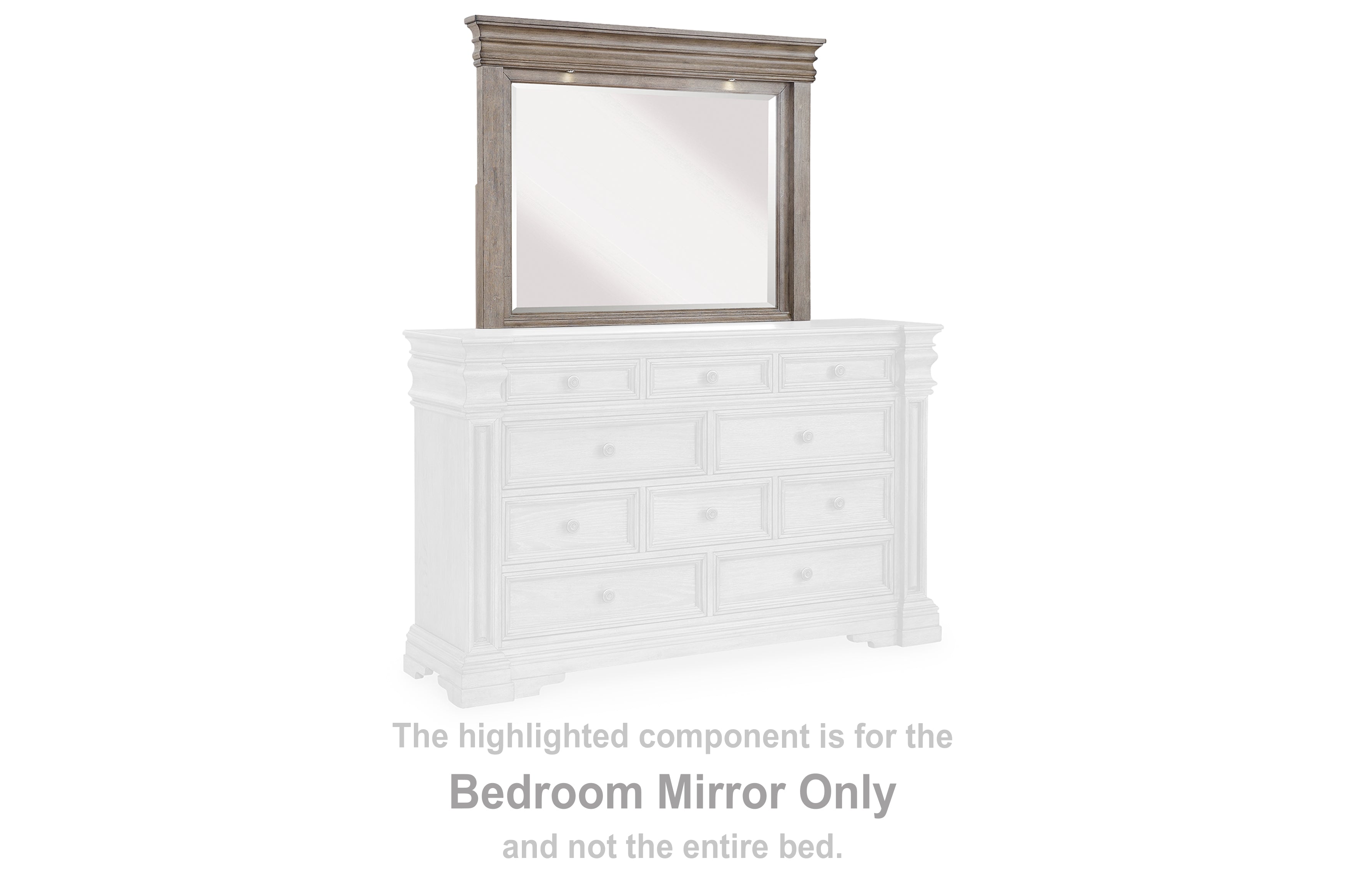Bay Furniture Gallery - Ashley Furniture - Blairhurst Bedroom - Bedroom Mirror / Light Grayish Brown - B916-36
