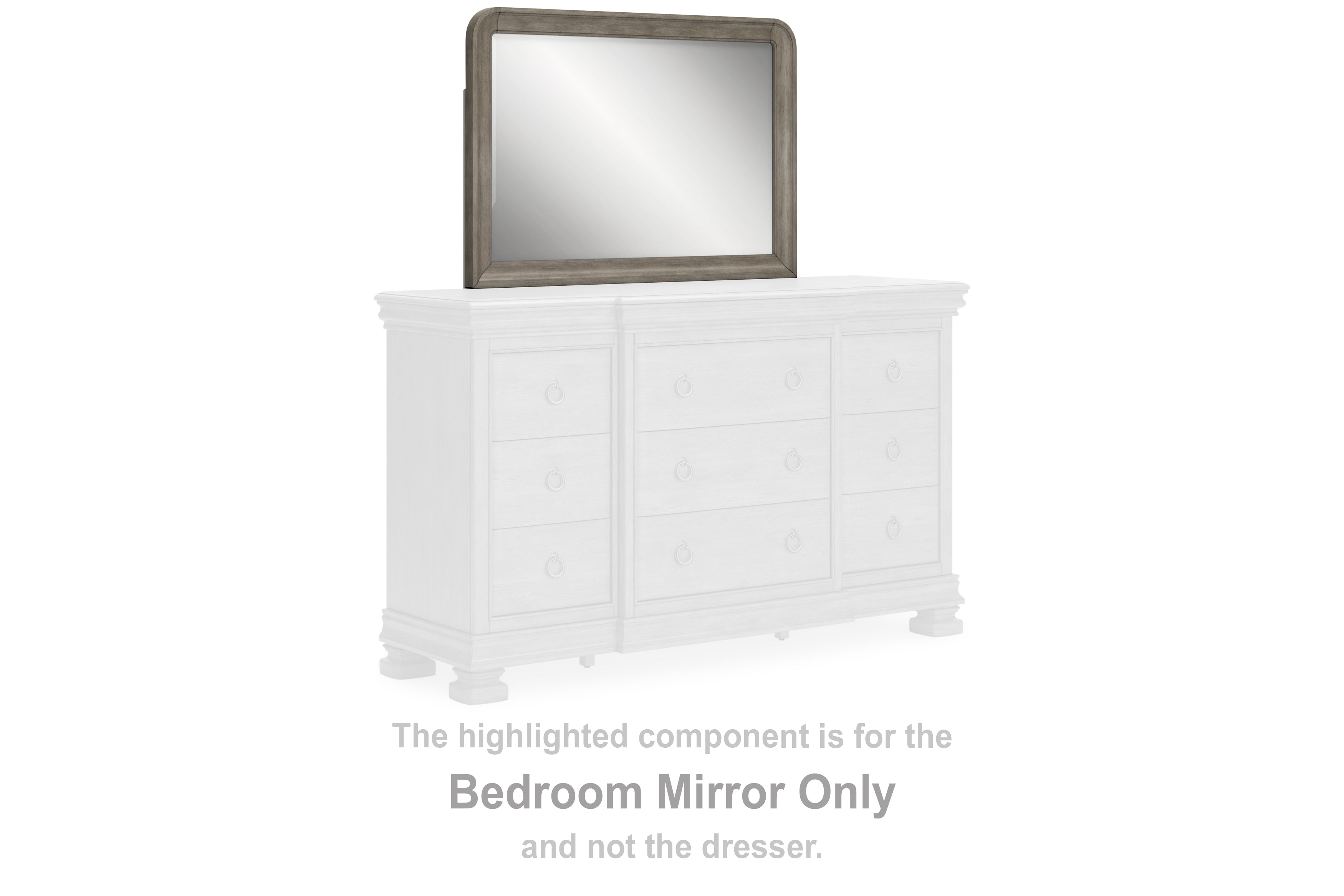 Bay Furniture Gallery - Ashley Furniture - Lexorne Bedroom - Bedroom Mirror / Gray - B924-36