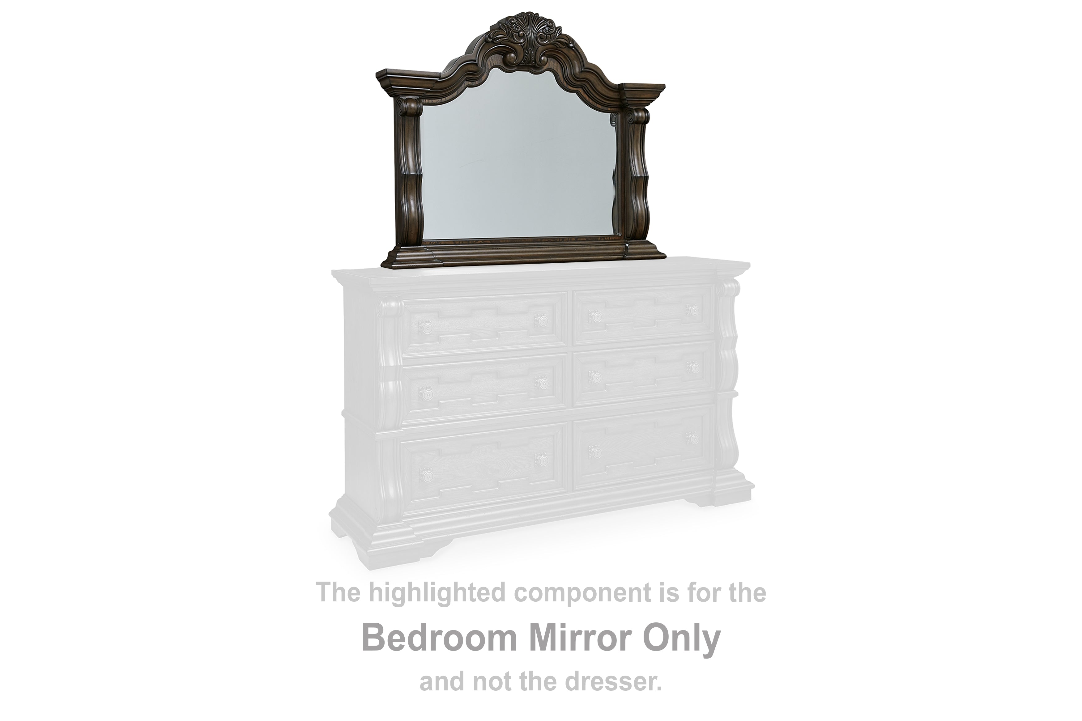 Bay Furniture Gallery - Ashley Furniture - Maylee Bedroom - Bedroom Mirror / Dark Brown - B947-36