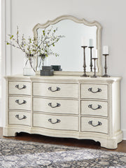 Bay Furniture Gallery - Ashley Furniture - Arlendyne Bedroom - Queen Upholstered Bed / Antique White - B980B2