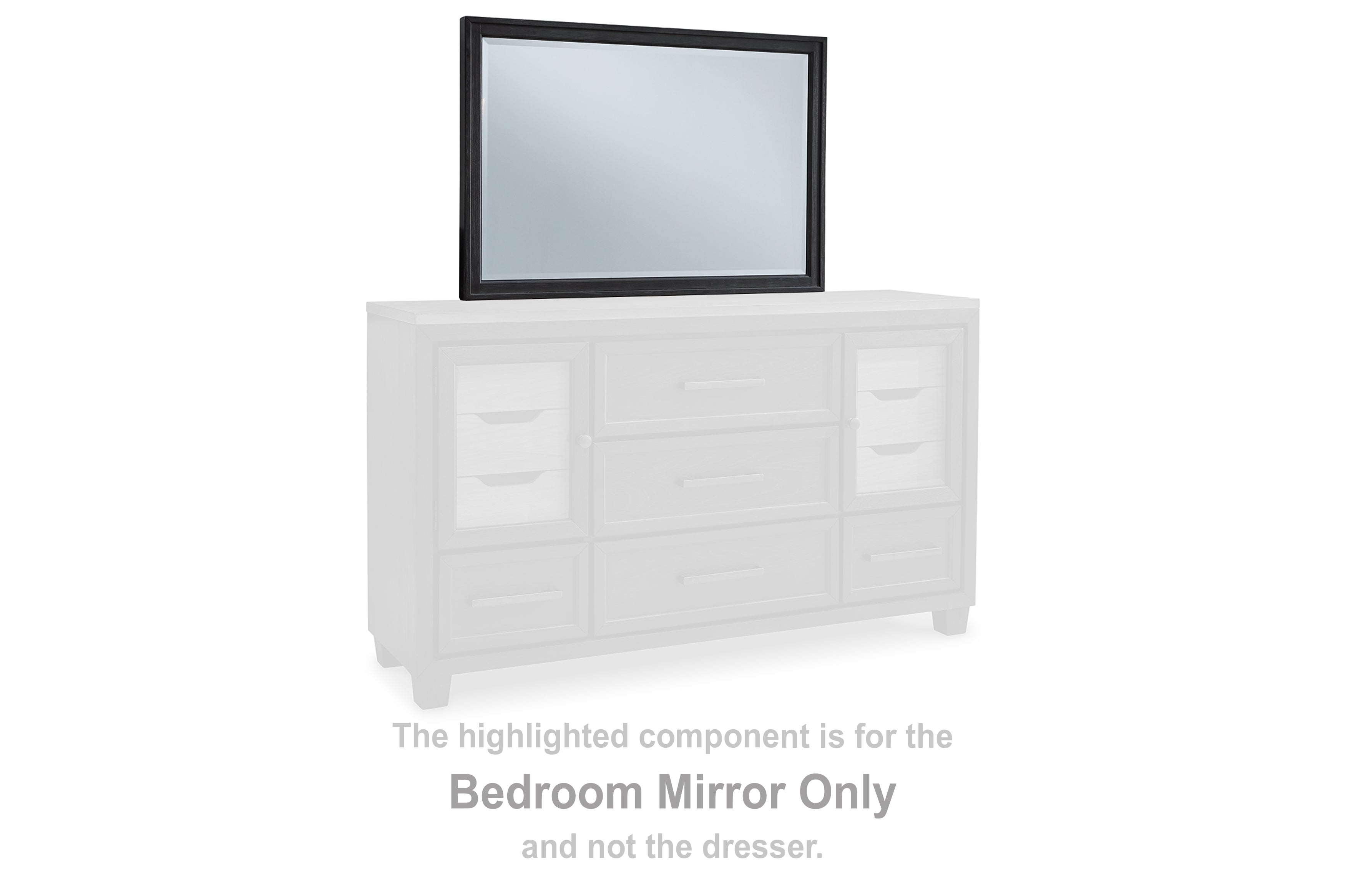 Bay Furniture Gallery - Ashley Furniture - Foyland Bedroom - Bedroom Mirror / Black - B989-36