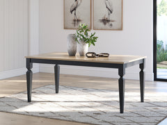 Bay Furniture Gallery - Ashley Furniture - Brenkerton Dining Table - Rectangular Dining Room Table / Grayish Brown/Black - PCD591-25