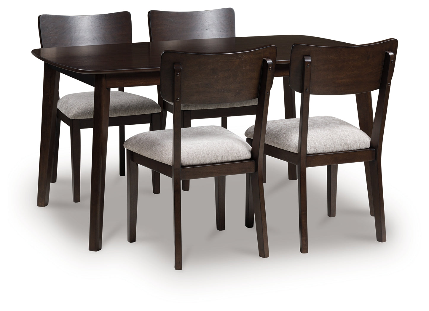 Bay Furniture Gallery - Ashley Furniture - Mallenette Dining Table and 4 Chairs (Set of 5) - Dining Room Table Set (5/CN) / Merlot - PCD607-225