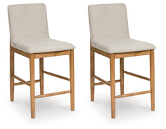 Bay Furniture Gallery - Ashley Furniture - Isanti Dining Room - Counter Height Barstool (Set of 2) / Light Brown - D752-124X2