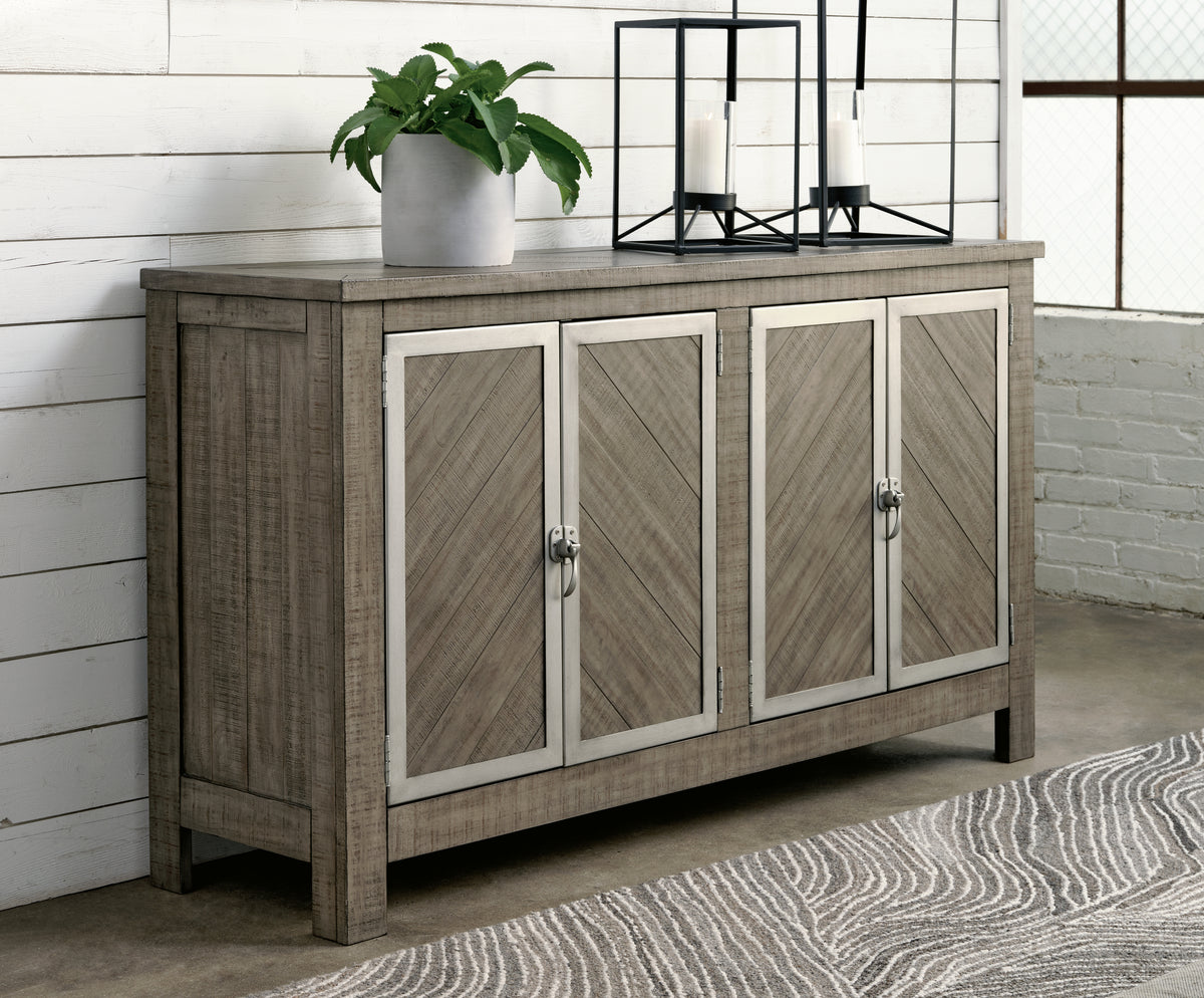 Bay Furniture Gallery - Ashley Furniture - Krystanza Dining Room - Dining Room Server / Weathered Gray - D766-60