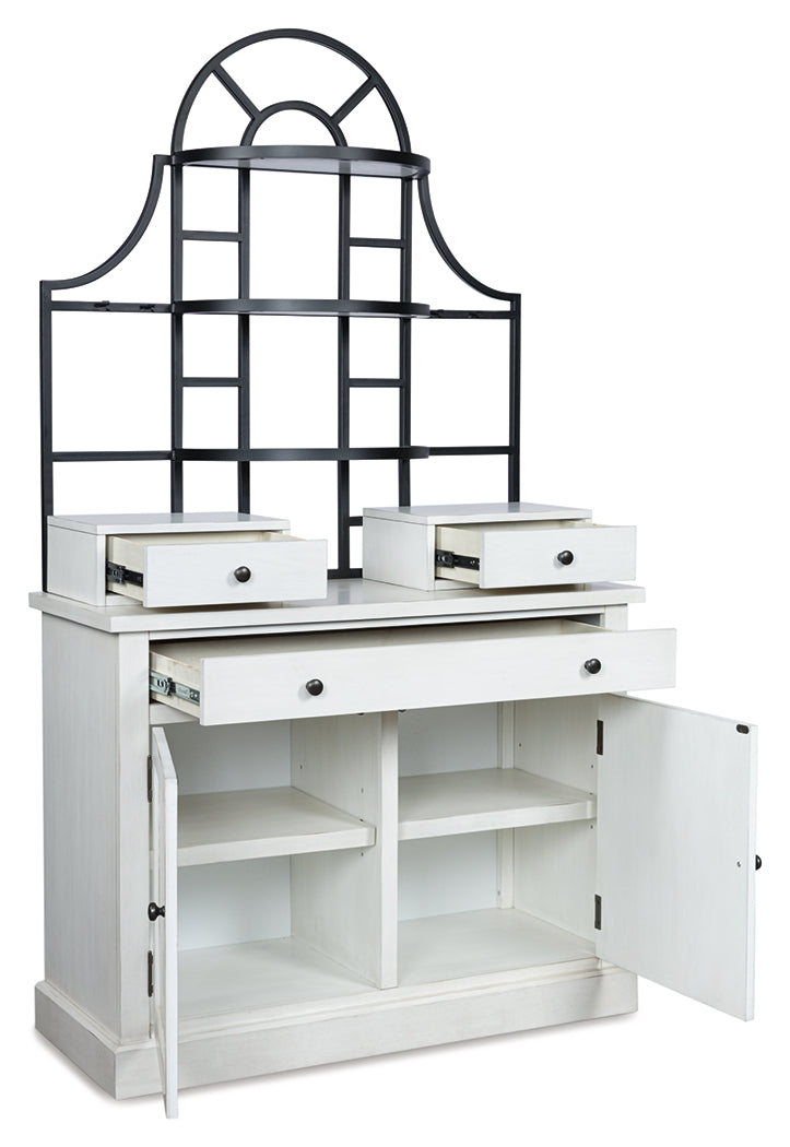 Bay Furniture Gallery - Ashley Furniture - Greddinton Baker's Rack - Baker's Rack / White - PCD824D1