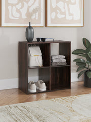 Bay Furniture Gallery - Ashley Furniture - Glosmount Four Cube Organizer - Four Cube Organizer / Cherry/Light Brown - EA1055-2X2