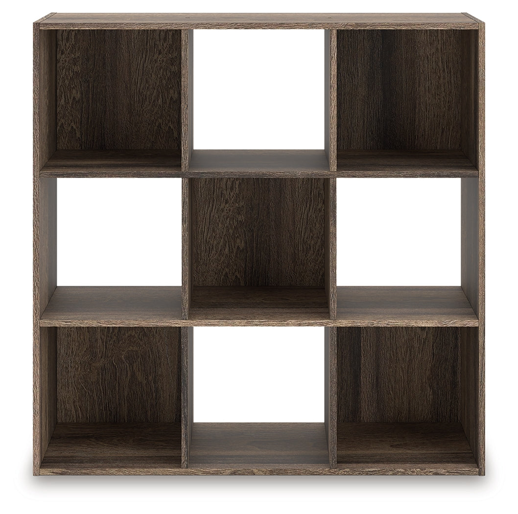 Bay Furniture Gallery - Ashley Furniture - Shallifer Nine Cube Organizer - Nine Cube Organizer / Brown - EA1104-3X3
