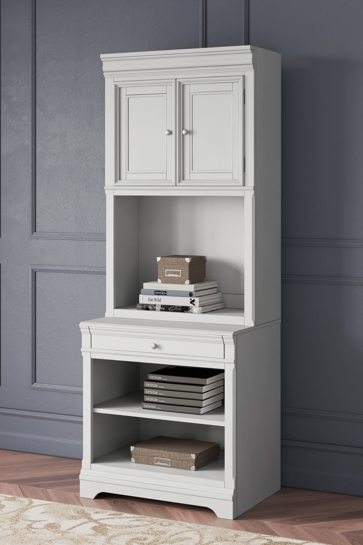 Bay Furniture Gallery - Ashley Furniture - Kanwyn Bookcase - Bookcase / Whitewash - H777H7