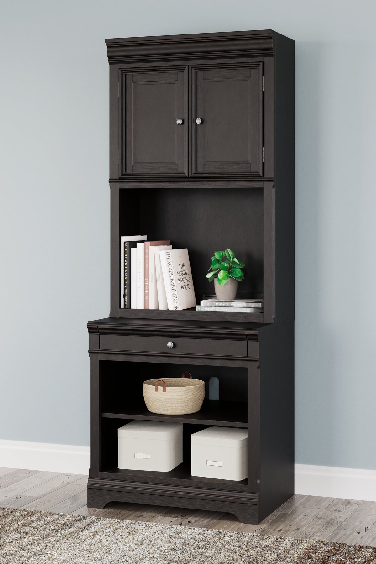 Bay Furniture Gallery - Ashley Furniture - Beckincreek Bookcase - Bookcase / Black - H778H7